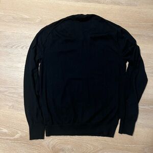 J.Crew Slim Washable Merino Wool V-Neck Sweater – Black – Size M